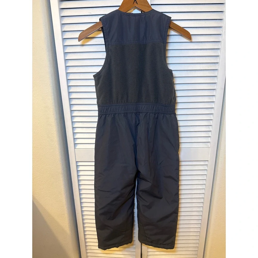32 Degrees Weatherproof Kids Snow Bibs Gray Fleece Lined Insulated Coveralls 6